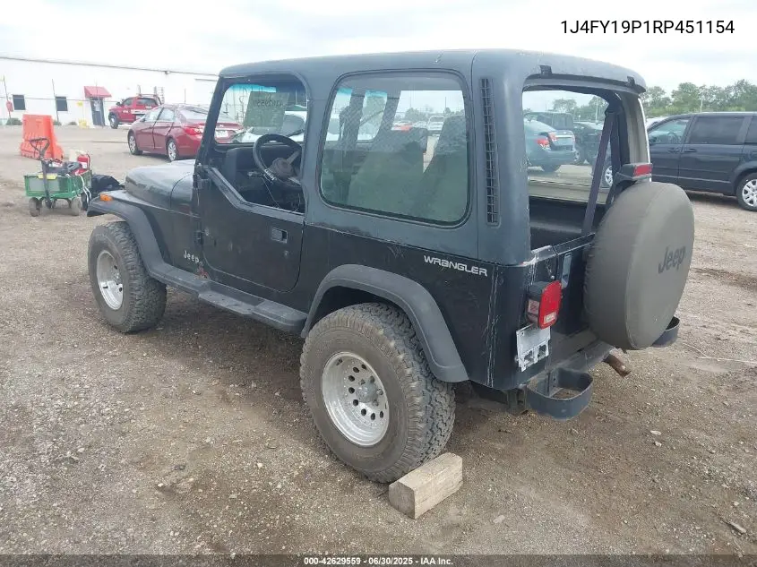 1994 Jeep Wrangler / Yj S VIN: 1J4FY19P1RP451154 Lot: 42629559