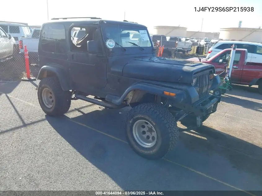 1995 Jeep Wrangler / Yj Se VIN: 1J4FY29S6SP215938 Lot: 41644094