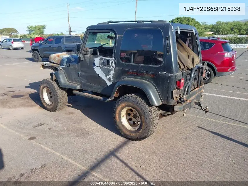 1995 Jeep Wrangler / Yj Se VIN: 1J4FY29S6SP215938 Lot: 41644094