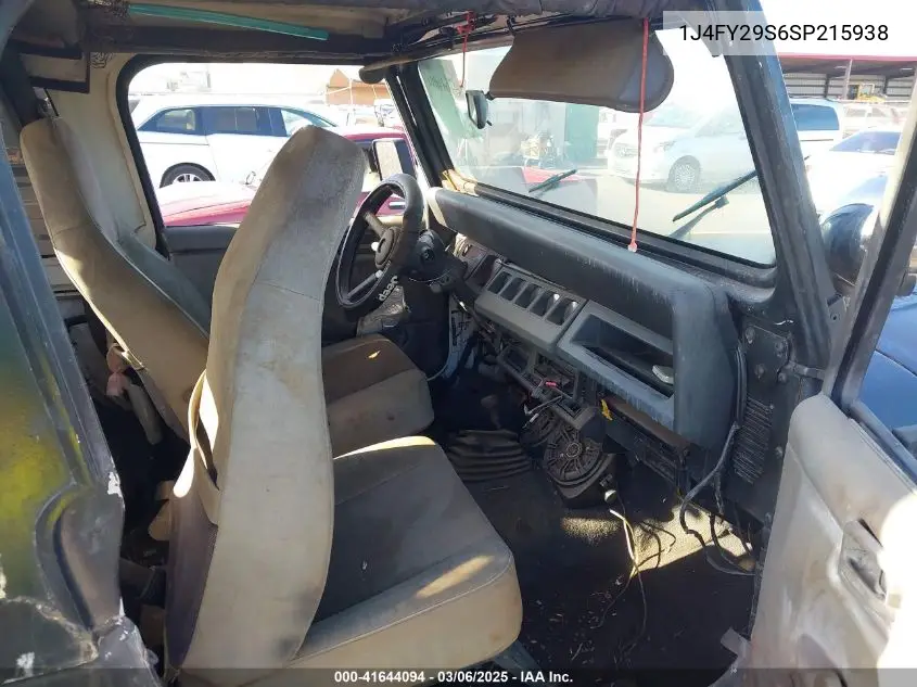 1995 Jeep Wrangler / Yj Se VIN: 1J4FY29S6SP215938 Lot: 41644094