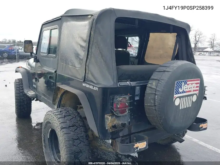 1995 Jeep Wrangler / Yj S/Rio Grande VIN: 1J4FY19P0SP258399 Lot: 41970320