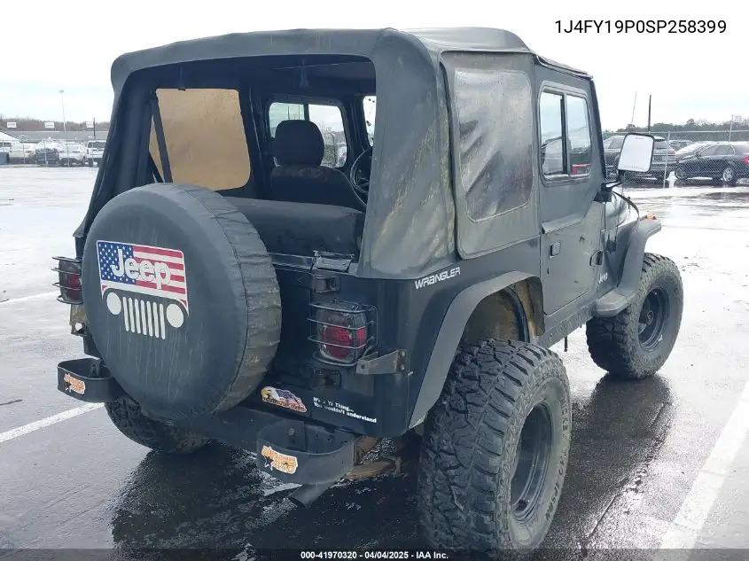 1995 Jeep Wrangler / Yj S/Rio Grande VIN: 1J4FY19P0SP258399 Lot: 41970320