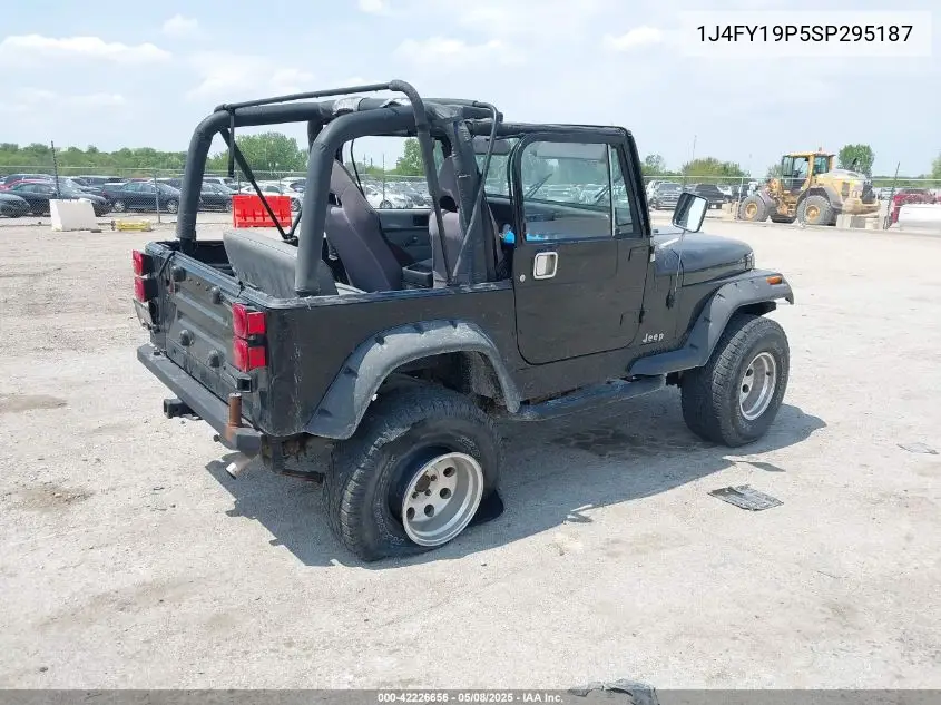 1995 Jeep Wrangler / Yj S/Rio Grande VIN: 1J4FY19P5SP295187 Lot: 42226656