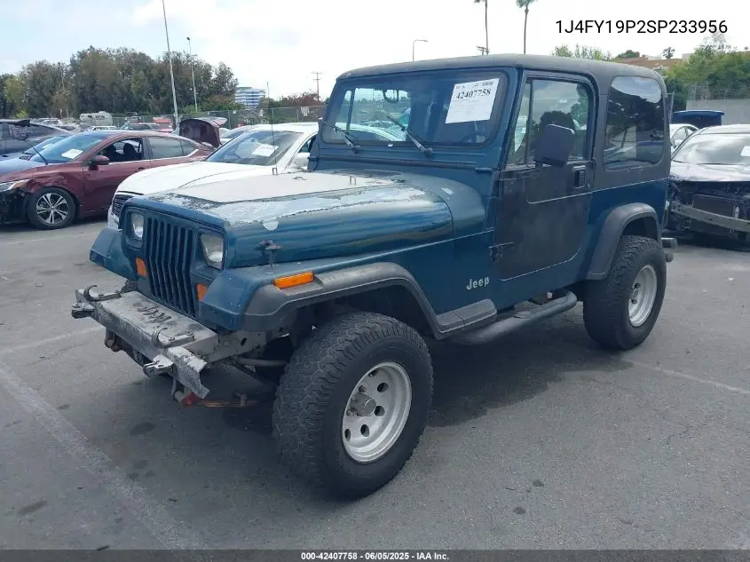 1995 Jeep Wrangler / Yj S/Rio Grande VIN: 1J4FY19P2SP233956 Lot: 42407758