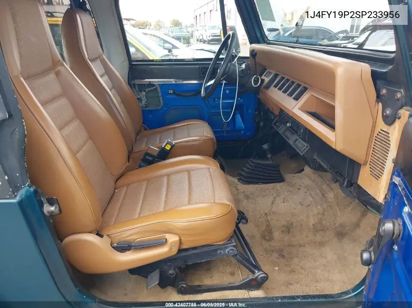 1995 Jeep Wrangler / Yj S/Rio Grande VIN: 1J4FY19P2SP233956 Lot: 42407758