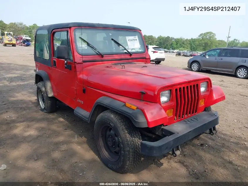 1995 Jeep Wrangler / Yj Se VIN: 1J4FY29S4SP212407 Lot: 42443030
