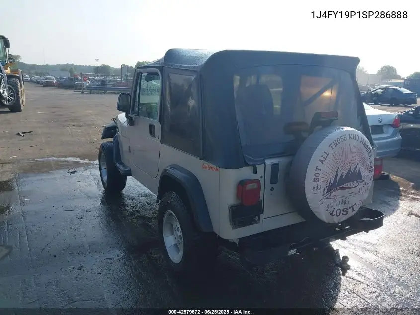 1995 Jeep Wrangler / Yj S/Rio Grande VIN: 1J4FY19P1SP286888 Lot: 42579672