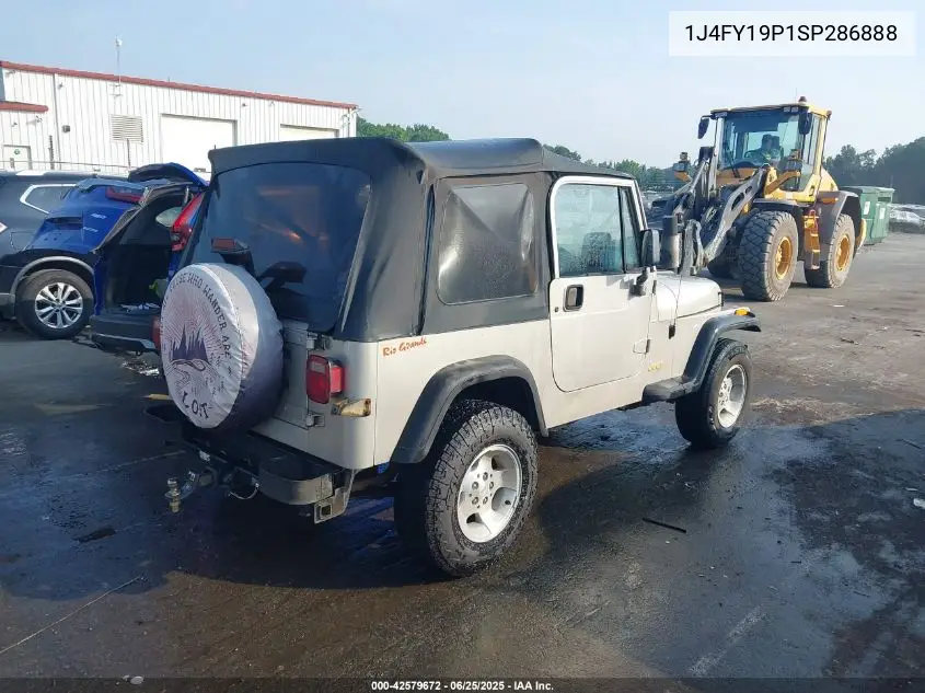 1995 Jeep Wrangler / Yj S/Rio Grande VIN: 1J4FY19P1SP286888 Lot: 42579672