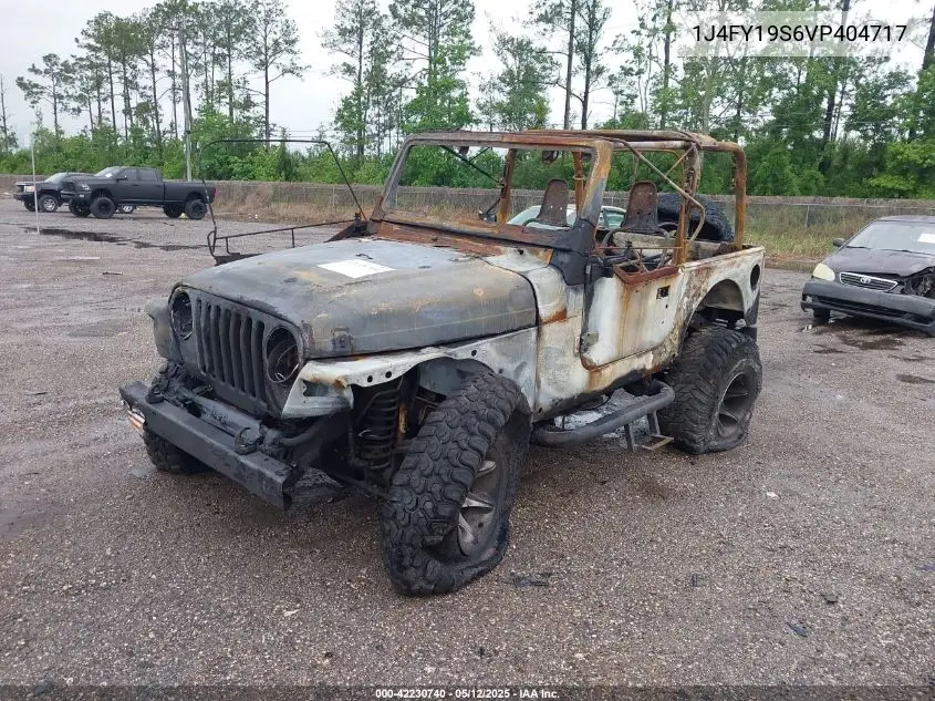 1997 Jeep Wrangler Sport VIN: 1J4FY19S6VP404717 Lot: 42230740