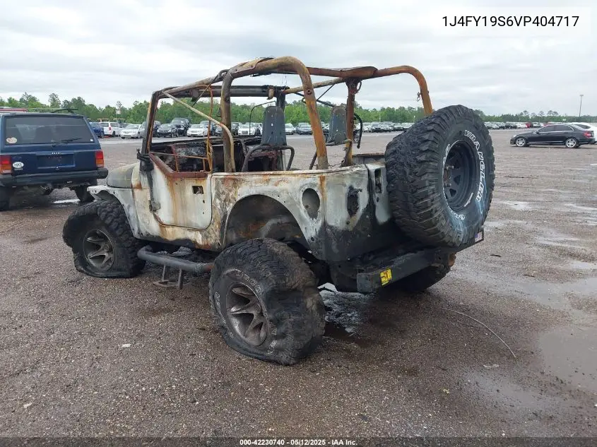 1997 Jeep Wrangler Sport VIN: 1J4FY19S6VP404717 Lot: 42230740
