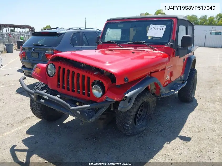 1997 Jeep Wrangler Sport VIN: 1J4FY19S8VP517049 Lot: 42586713
