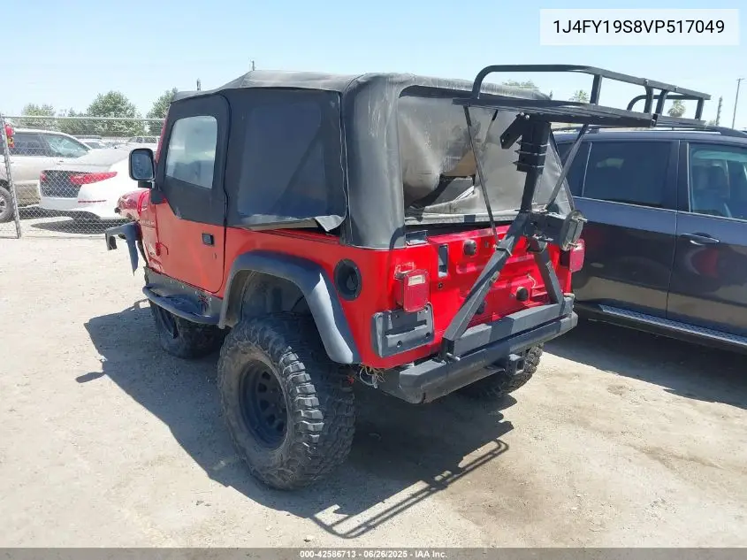 1997 Jeep Wrangler Sport VIN: 1J4FY19S8VP517049 Lot: 42586713