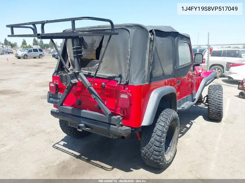 1997 Jeep Wrangler Sport VIN: 1J4FY19S8VP517049 Lot: 42586713