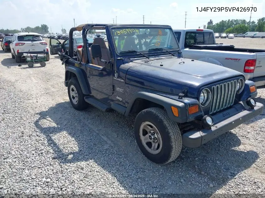 1997 Jeep Wrangler Se VIN: 1J4FY29P5VP426970 Lot: 42595391