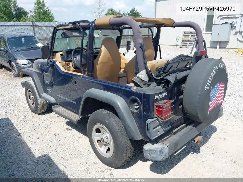 1997 Jeep Wrangler Se VIN: 1J4FY29P5VP426970 Lot: 42595391