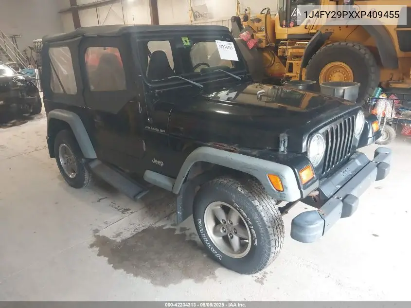 1999 Jeep Wrangler Se VIN: 1J4FY29PXXP409455 Lot: 42234313