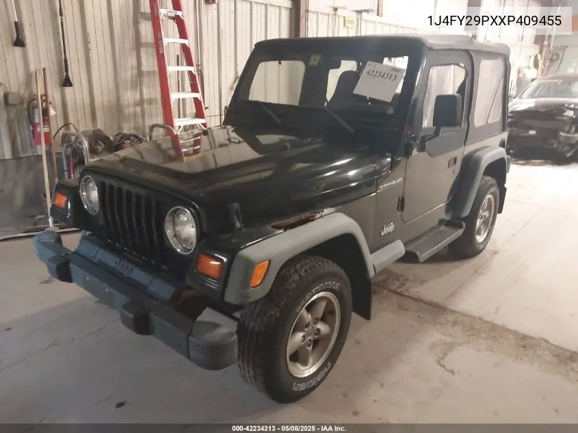 1999 Jeep Wrangler Se VIN: 1J4FY29PXXP409455 Lot: 42234313
