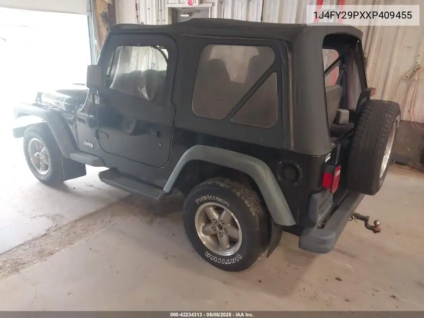 1999 Jeep Wrangler Se VIN: 1J4FY29PXXP409455 Lot: 42234313