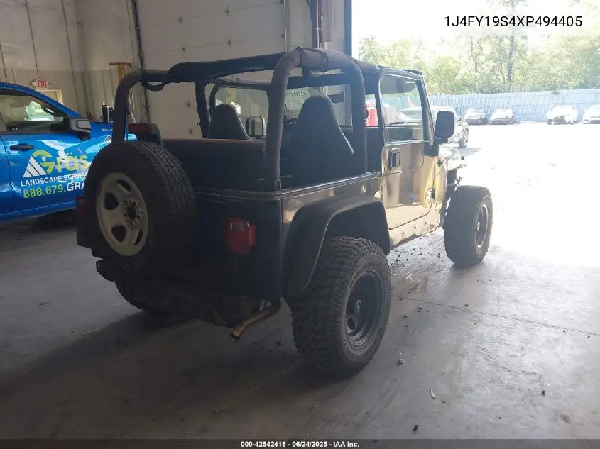 1999 Jeep Wrangler Sport VIN: 1J4FY19S4XP494405 Lot: 42542416