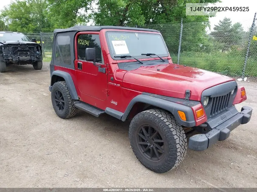 1999 Jeep Wrangler Se VIN: 1J4FY29P2XP459525 Lot: 42603011