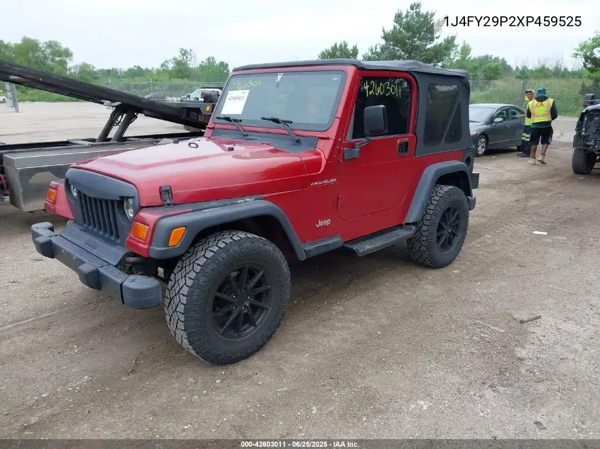 1999 Jeep Wrangler Se VIN: 1J4FY29P2XP459525 Lot: 42603011