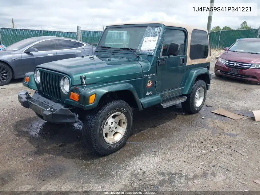2001 Jeep Wrangler Sahara VIN: 1J4FA59S41P341221 Lot: 42226160