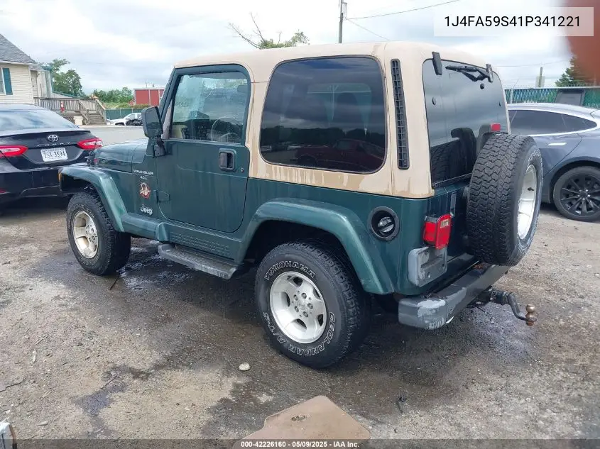 2001 Jeep Wrangler Sahara VIN: 1J4FA59S41P341221 Lot: 42226160