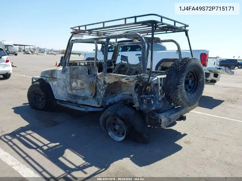 2002 Jeep Wrangler Sport VIN: 1J4FA49S72P715171 Lot: 42574376