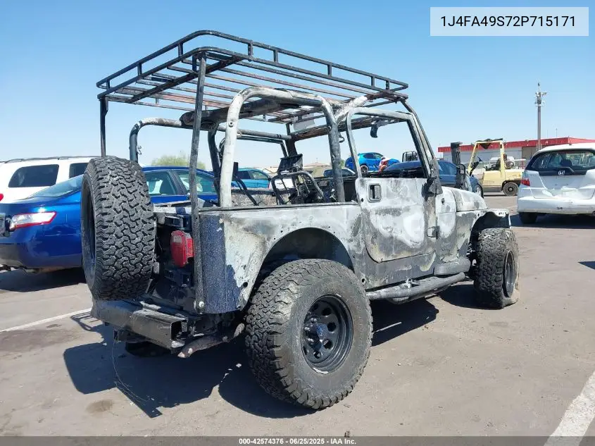 2002 Jeep Wrangler Sport VIN: 1J4FA49S72P715171 Lot: 42574376