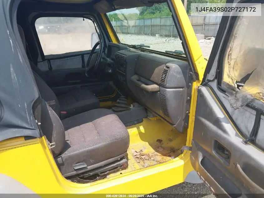 2002 Jeep Wrangler X VIN: 1J4FA39S02P727172 Lot: 42612634