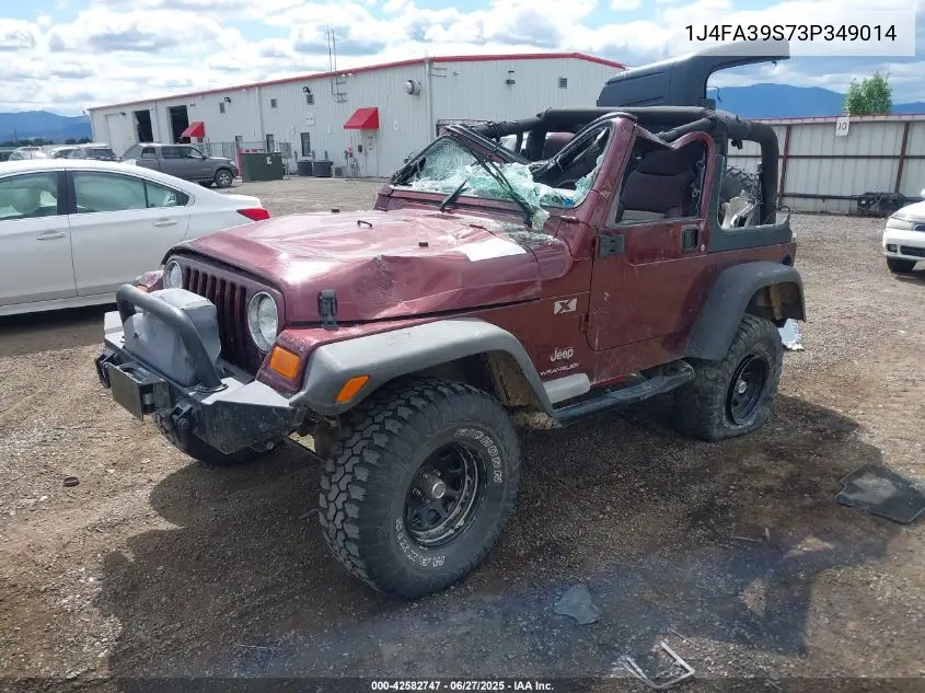 2003 Jeep Wrangler X VIN: 1J4FA39S73P349014 Lot: 42582747