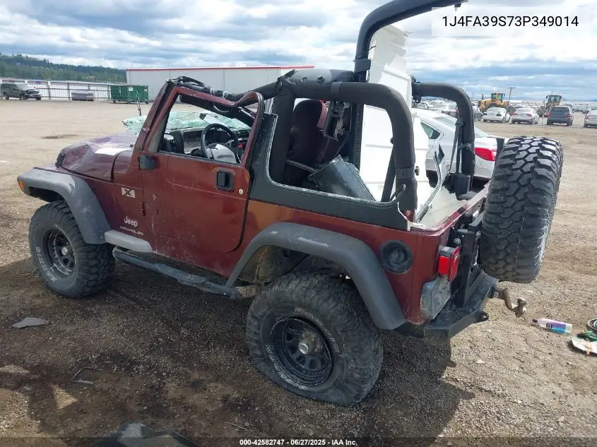 2003 Jeep Wrangler X VIN: 1J4FA39S73P349014 Lot: 42582747