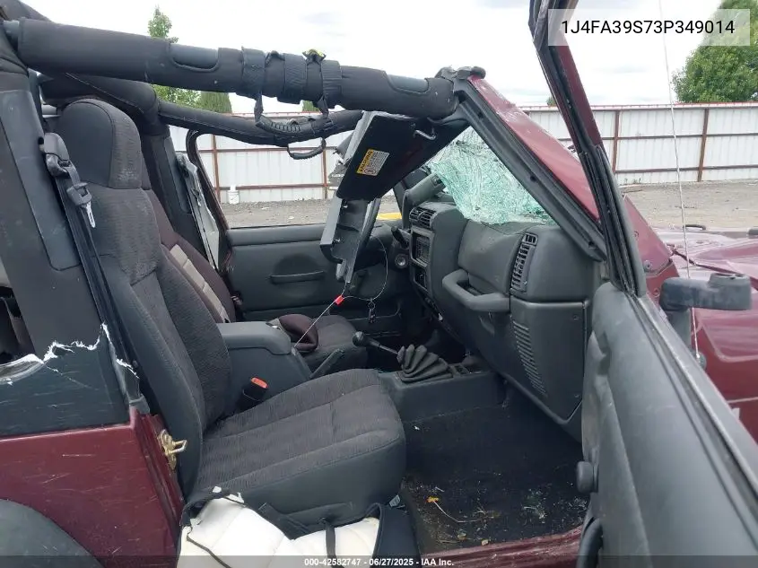 2003 Jeep Wrangler X VIN: 1J4FA39S73P349014 Lot: 42582747