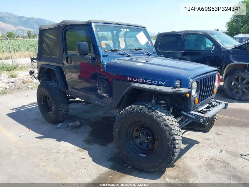 2003 Jeep Wrangler Rubicon VIN: 1J4FA69S53P324341 Lot: 42598059
