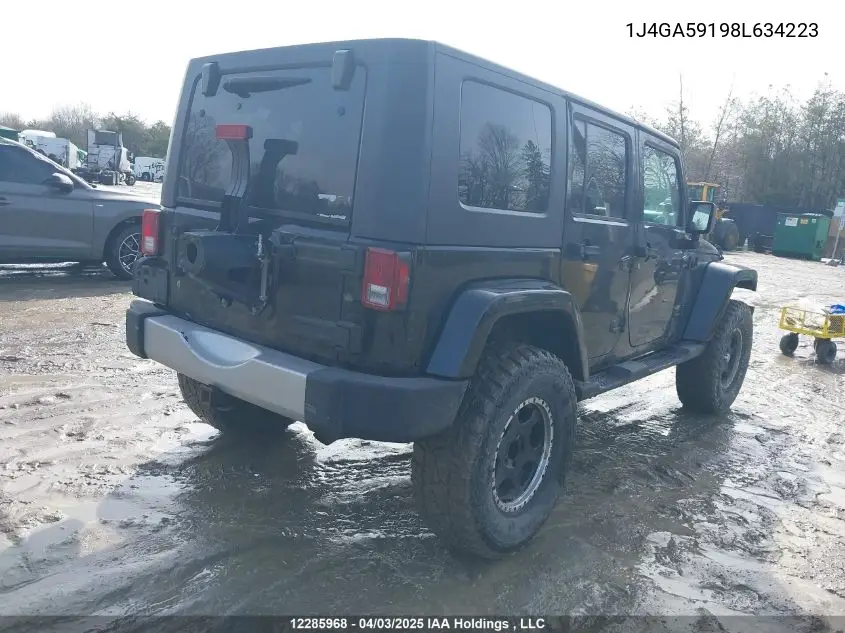 2008 Jeep Wrangler Unlimited Sahara VIN: 1J4GA59198L634223 Lot: 12285968