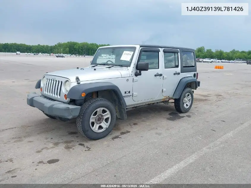 2009 Jeep Wrangler Unlimited X Rhd VIN: 1J4GZ39139L781426 Lot: 42242914