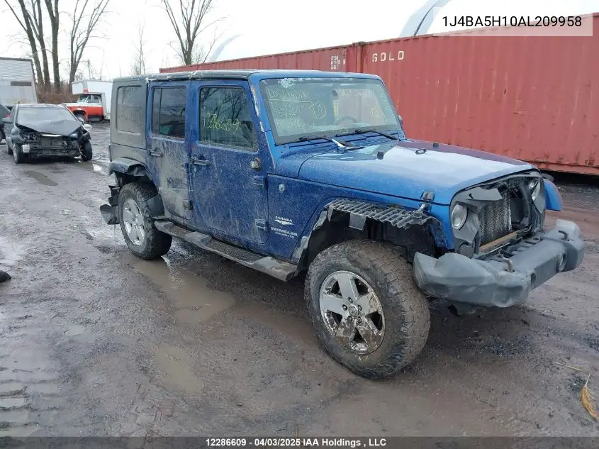 2010 Jeep Wrangler Unlimited Sahara VIN: 1J4BA5H10AL209958 Lot: 12286609