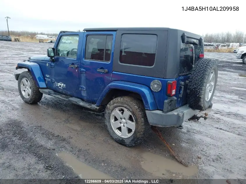 2010 Jeep Wrangler Unlimited Sahara VIN: 1J4BA5H10AL209958 Lot: 12286609