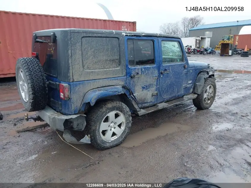 2010 Jeep Wrangler Unlimited Sahara VIN: 1J4BA5H10AL209958 Lot: 12286609