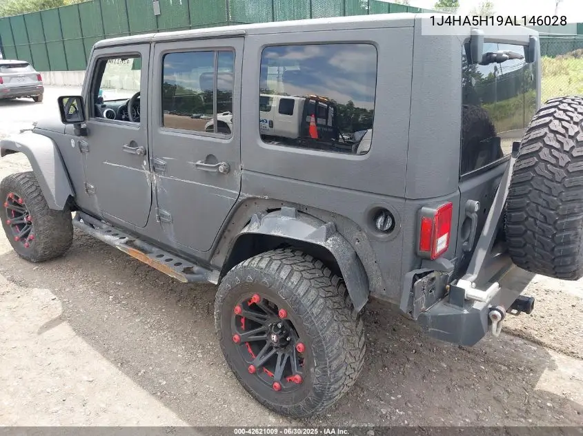 2010 Jeep Wrangler Unlimited Sahara VIN: 1J4HA5H19AL146028 Lot: 42621009