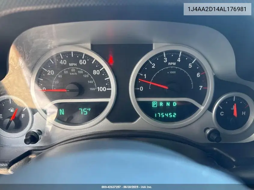 2010 Jeep Wrangler Sport VIN: 1J4AA2D14AL176981 Lot: 42637257