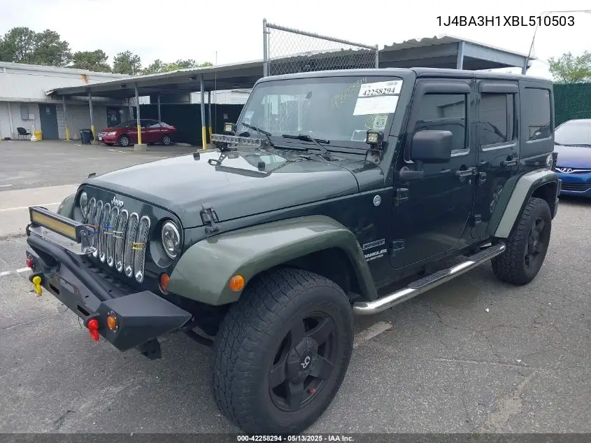 2011 Jeep Wrangler Unlimited Sport VIN: 1J4BA3H1XBL510503 Lot: 42258294