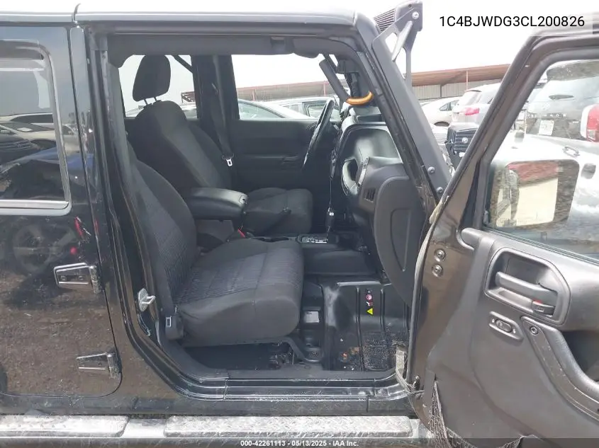 2012 Jeep Wrangler Unlimited Sport VIN: 1C4BJWDG3CL200826 Lot: 42261113