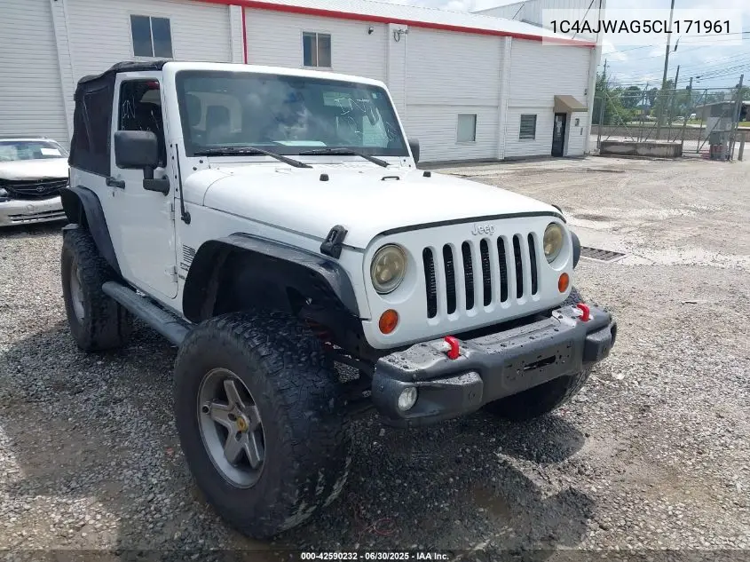 2012 Jeep Wrangler Sport VIN: 1C4AJWAG5CL171961 Lot: 42590232