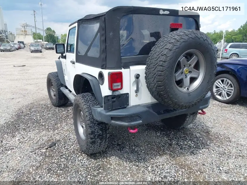 2012 Jeep Wrangler Sport VIN: 1C4AJWAG5CL171961 Lot: 42590232