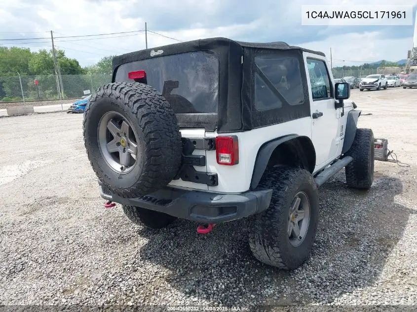 2012 Jeep Wrangler Sport VIN: 1C4AJWAG5CL171961 Lot: 42590232
