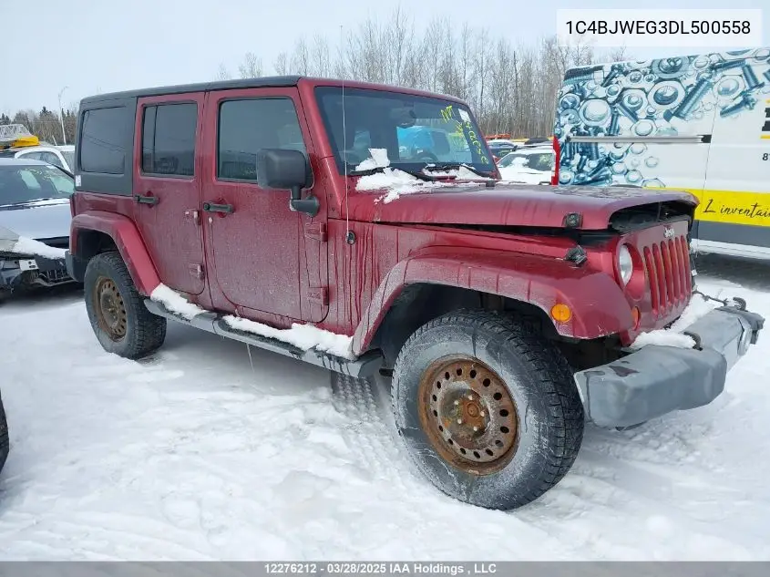 2013 Jeep Wrangler Unlimited Sahara VIN: 1C4BJWEG3DL500558 Lot: 12276212X