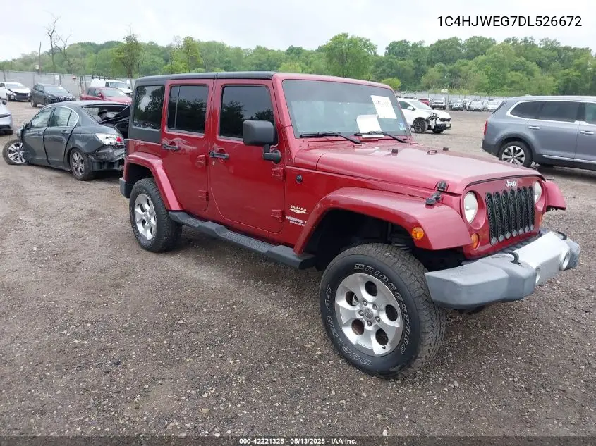 2013 Jeep Wrangler Unlimited Sahara VIN: 1C4HJWEG7DL526672 Lot: 42221325