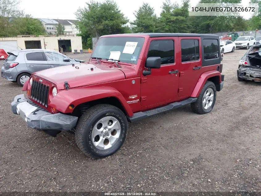 2013 Jeep Wrangler Unlimited Sahara VIN: 1C4HJWEG7DL526672 Lot: 42221325
