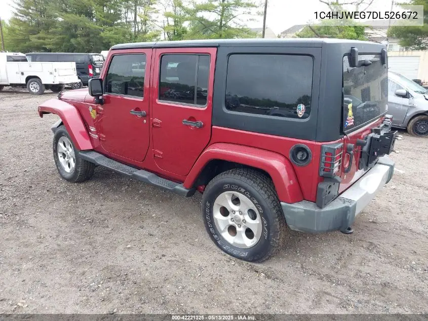 2013 Jeep Wrangler Unlimited Sahara VIN: 1C4HJWEG7DL526672 Lot: 42221325